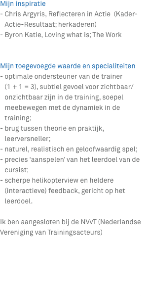 Mijn inspiratie